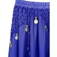 thumbnail image 6 of Kaerm Women's Bell Dance Chiffon Skirt with Coin Tribal Folk Dance Swing Dress Belly Dancewear Royal Blue One Size, 6 of 8