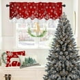 thumbnail image 2 of Christmas Window Valances Winter Snowflakes Valance Kitchen Curtains with Rod Pocket Merry Christmas Ball Ornaments Window Treatments Short Curtain Panels Decor 54" X 18", 2 of 6