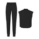 thumbnail image 5 of Conjunto de enfermería , Tops, pantalones, uniforme de trabajo, trajes de cuello en V de manga corta M negro Hugo Pantalones de mujer, 5 of 10