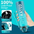 thumbnail image 4 of Botella de agua QLUR Motivational con pajita de 1 litro para gimnasio, 4 of 8