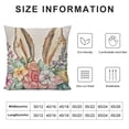 thumbnail image 6 of Nawypu Happy Easter Pillow Covers  Rabbit Bunny Hello Peeps Eggs Carrots Farmhouse Decorative Throw Pillowcases for Home Sofa Couch Decoration &nbsp;2pc, 6 of 6