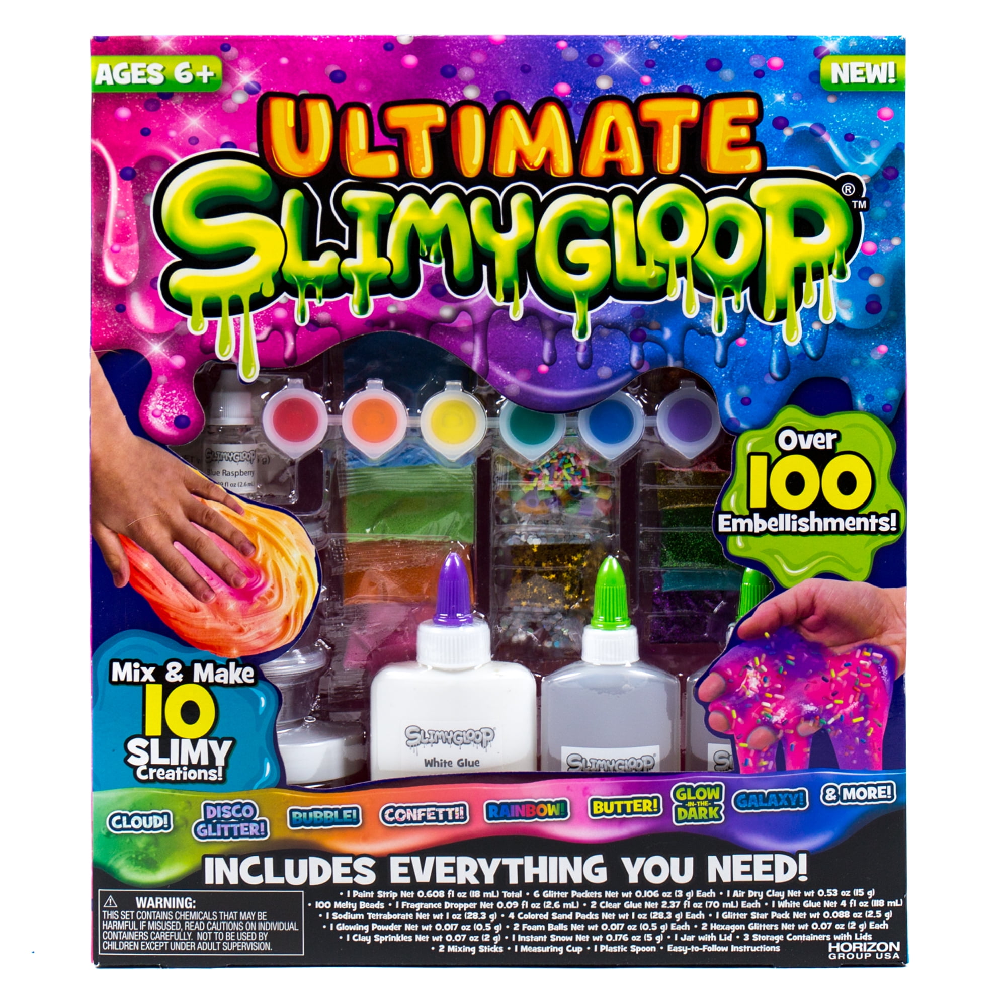 Slimy Gloop Slime Laboratory 80757G Ultimate Slime Kit for 5 Fun Creations 