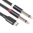 thumbnail image 2 of Usb C To Dual 6.35mm Audio Stereo Cable Type C To Dual 6.35mm Audio Cord For Smartphone Multimedia, 2 of 4