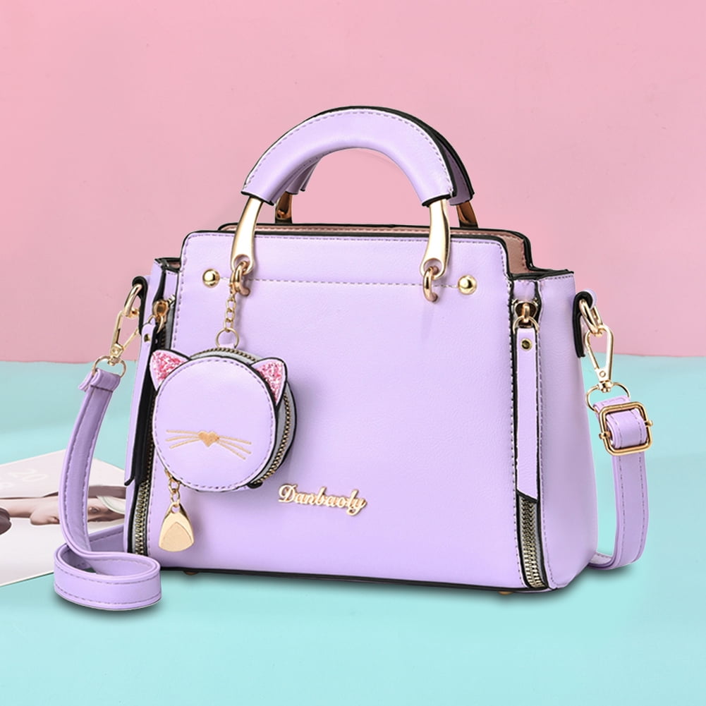Buy Women Leather Handbag Top Handle Shoulder Bag Designer Tote Bag Fashion  Crossbody Bag for Ladies Pink Online at desertcartINDIA