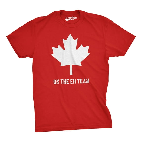 Mens On The Eh Team Canada T Shirt Funny Novelty Sarcasm Canadian Gift Cool Graphic Tees