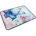 thumbnail image 6 of Coolnut Shower Curtain and Rug Set, Girl Imagining Flying with Butterflies Polyester Waterproof Bath Curtain and Mat for Bathroom with Hooks, 72" x 72", 6 of 6