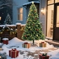 thumbnail image 2 of 7FT Artificial Christmas Tree with Remote Control Green Holiday Tree for Living Room Office Party Decoration, Premium Hinged Artificial Pine Lighted Holiday with Metal Stand, 2 of 8