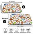 thumbnail image 3 of Kdxio Animal Cartoon Style Print Windshield Sun Shade,UV Rays and Sun Heat Protection,Sunshade for Car Windshield,Car Shade Front Windshield - Medium, 3 of 6