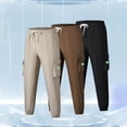 thumbnail image 1 of Styesk Men's Pants Men Fashion Solid Color Loose And Comfortable Motion Straight-leg Work Clothes Shorts, 1 of 5