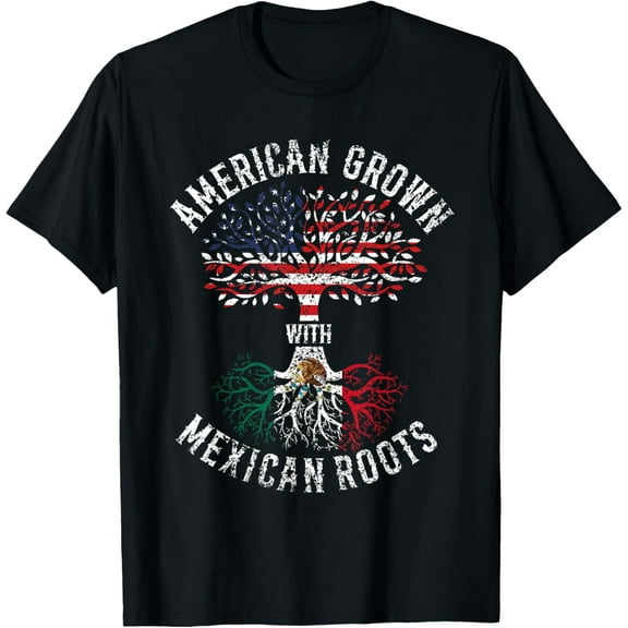 American Grown With Mexican Roots Mexico Us Mexican American T-Shirt TShirt