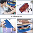 thumbnail image 7 of TEQUAN Large Capacity Pencil Case, Cute Golden Little Elephant Pattern Pencil Pouch 2 Compartments Pencil Bag (Blue), 7 of 7
