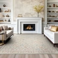 thumbnail image 6 of Crestwood Traditional Oriental 8x10 Cream and Aqua Polyester Indoor Area Rug, 7'10'' x 9'4'', 6 of 6