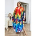 thumbnail image 6 of Edolynsa Caftans for Women Plus Size Swimwear Kaftan Cover up Maxi Beach Dresses Older Women Summer Outfits, 6 of 9