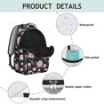 thumbnail image 4 of Pioneer Flower Floral Print Pattern Backpack for School, Cute School Bag with Adjustable Shoulder Straps and Padded Back, 15.3"x11"x7.1", 4 of 5