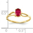 thumbnail image 2 of Primal Gold 14 Karat Yellow Gold 6x4mm Oval Ruby Ring, 2 of 4