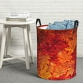 thumbnail image 6 of Sikiie Autumn Leaf Print Round Dirty Clothes Basket, Waterproof Standing Foldable Storage Basket, for Laundry Room, Bedroom, Bathroom Storage-Medium, 6 of 6