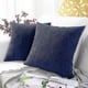 thumbnail image 1 of Dark Blue Granules Cushion And Cushion Cover Set Of 2, Soft Corduroy Decorative Square Cushion Cover, 1 of 5