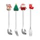 thumbnail image 5 of Juego de cucharas y tenedores navideños, vajilla reutilizable, tenedores de repostería y cucharas de té. Plata 4 Piezas, 5 of 8