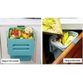 thumbnail image 3 of Small Kitchen Compost Bin - 5L Kitchen Counter Top Trash Can with Lid for Kitchen Waste Composter - Indoor Kitchen Trash Can (Blue), 3 of 5