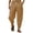Khaki, variant on Admvng Men's Ribbed Harem Pants Elastic Drawstring Waist Casual Jogger Trousers for Summer