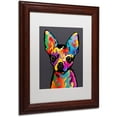 thumbnail image 2 of Trademark Fine Art "Chihuahua Dog Grey" Canvas Art by Michael Tompsett, White Matte, Wood Frame, 2 of 4