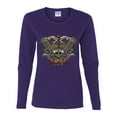thumbnail image 2 of Wild Bobby, Biker Til I Die Live to Ride Motorcycle Cars and Trucks Womens Graphic Long Sleeve T-Shirt, Purple, X-Large, 2 of 3