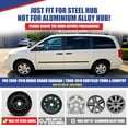 thumbnail image 2 of 4Pcs Set 16" Steel Wheel Hubcaps for 2008-2016 Dodge Grand Caravan,Wheel Rim Cover for 2008-2010 Chrysler Town & Country,Bolt-on Installation,ABS+PC,Black Lacquer, 2 of 8