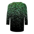 thumbnail image 4 of Luxalzxs Plus Size Tops for Women Casual 3/4 Length Sleeve Pullover Top Sequin Sparkly Glitter Tee Loose Fit Crew Neck Blouse Tunic Tops, 4 of 5