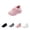 Pink, variant on Girls Boys Walking Shoes Mesh Knit Breathable Orthopedic Lace-Up Wide Width Barefoot Shoes Rubber Sole Outdoor Slip On Casual Tennis Sneakers with Arch Support