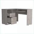 thumbnail image 5 of Desks L-Shaped with Keyboard Shelf, Modern Light Gray | Particle Board, 5 of 7