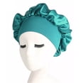 thumbnail image 3 of Women Satin Night Sleep Cap Hair Bonnet Hat Head Cover, 3 of 4