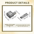 thumbnail image 2 of 12Set Zipper Latch Slider Retainer Kits,  #8 Zipper Bottom Stoppers, Black, 2 of 7