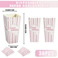 thumbnail image 2 of Verdelife 7.8in Popcorn Boxes Pink Stripes Popcorn Bucket Large Capacity Containers for Movie Night Supplies 36Pcs, 2 of 8