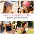 thumbnail image 7 of PHOGARY 5pcs/set Women's Slouchy Beanie Chemo Hat Stretch Cancer Head Wraps Sleep Head Scarf for Cancer Patient, 7 of 7