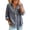 Gray #01, variant on Women's Leopard Print Turndown Collar Long Sleeve Loose Fit Fall Shirt Pocket Casual Blouse