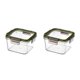 thumbnail image 3 of Advancent Contenedores de almacenamiento para juego de alimentos, caja sellada transparente cuadrada, tanque de almacenamiento de granos de cocina, tarro 460ml 2piezas Advancent CBP176860, 3 of 6