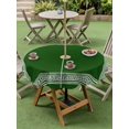 thumbnail image 5 of Outdoor Tablecloth with Umbrella Hole Zipper Green Greek Key Round Tablecloth 60" Waterproof Outside Table Cloth Geometric Greece Ancient Farmhouse Geo Patio Table Cover Tablecloths for Picnic Party, 5 of 8