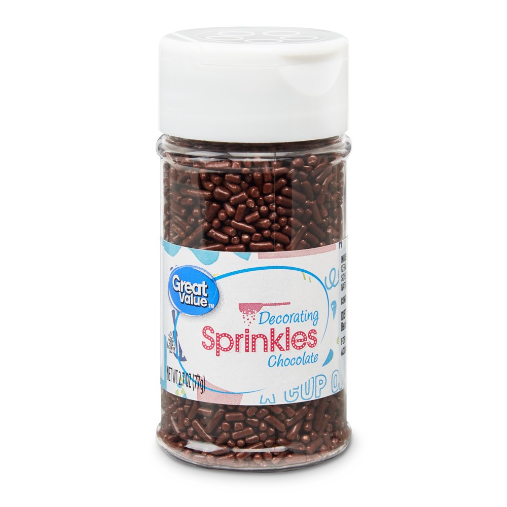 Great Value Decorating Sprinkles, Chocolate, 2.7 oz