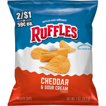 Ruffles Cheddar & Sour Cream Flavored Potato Chips 1 oz