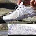 thumbnail image 5 of lnmuld Men Women Barefoot Shoes, Breathable Mesh Shoes for Water Yoga Fitness Hiking Color:White,Size:7.5, 5 of 6