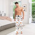 thumbnail image 6 of FORMRS Mens Pajama Pants with Pockets Soft Cotton Sleepwear Lounge Bottoms, Sizes S-2XL, Beige Snow Houses, 6 of 7