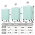 thumbnail image 3 of 3 Pcs ABS Spinner Wheel Luggage 20"/24"/28" with Combination Lock for Travel and Easy - Green, 3 of 13