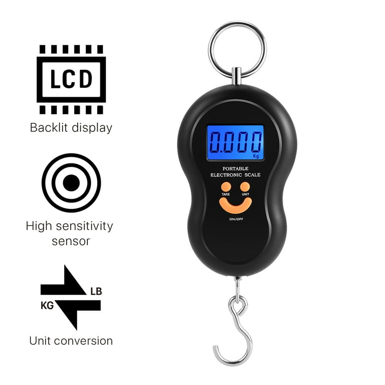 Digital Fish Scale Postal Hanging Hook Luggage Weight LCD Mini