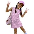 thumbnail image 4 of Grblisyd Girls Skirt Sets Polka Dots Sleeveless Tank Tops and Tennis Skirt 2 Piece Workout Outfits 3-13 Years, 4 of 6