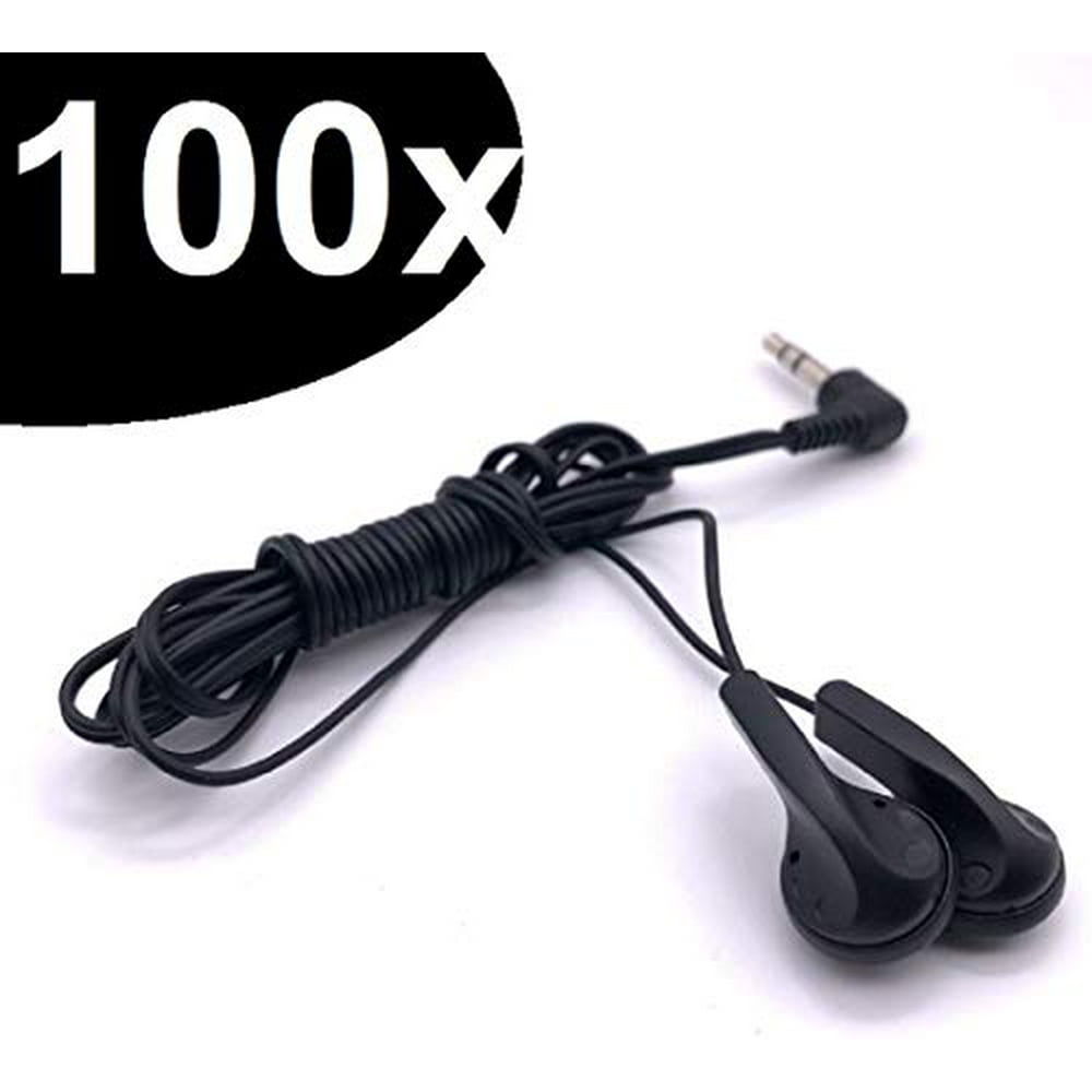 Bulk Earbuds Wholesale Headphones Lot Earphones Disposable (100 Pack