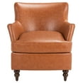 thumbnail image 2 of Safavieh Levin Traditional Wood and Fabric Dining Arm Chairs, Walnut, 2 of 6