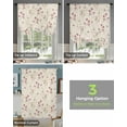 thumbnail image 3 of Flowers Leaves Birds Watercolor Window Curtains Tie Up Curtains for Kitchen Living Room Adjustable Rod Pocket Valances, 3 of 5