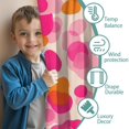 thumbnail image 3 of Blackout Kids Curtains,Geometric Circle Pink Pattern Children's Insulated Curtains Set Of 2,Bedroom Essentials,Toddler Room Decor 52"x84", 3 of 5