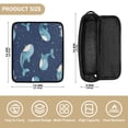 thumbnail image 4 of Curling Iron Storage Bag Hair Tools Travel Bag Heat Resistant and Portable Dark Blue Dolphin Cartoon, 4 of 8