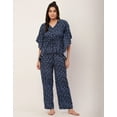 thumbnail image 2 of Moomaya Sleepwear, Printed Kaftan Top Pajama Set, Loose Fit Loungewear, 2 Pc Nightsuit, 2 of 9